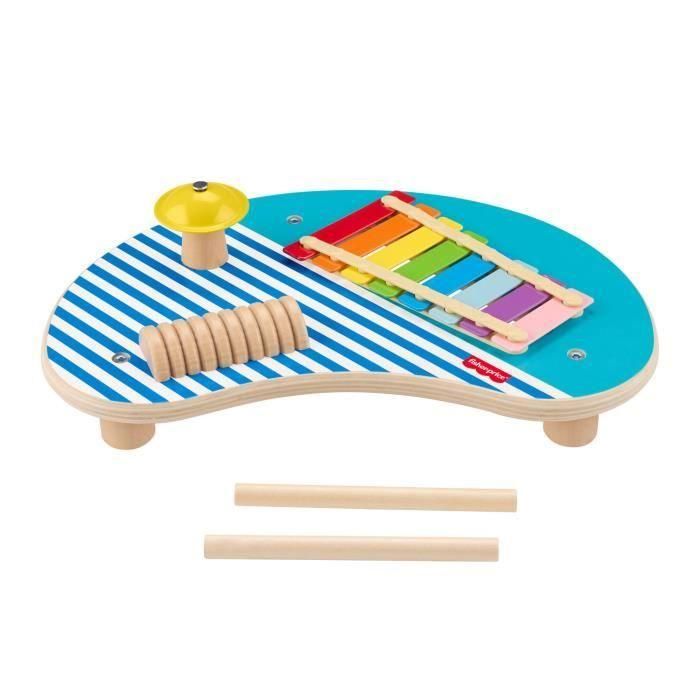 Fisher-Price-Mesa Musical de Madera con Instrumentos de Percusión HXT91 4 Fisher-Price-Mesa Musical de Madera con Instrumentos de Percusión HXT91 4