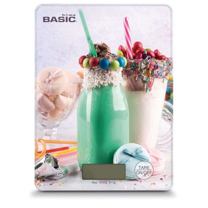 Basic Home Báscula de Cocina Digital 5 kg Cuadrada Decorativa Basic 15,3 x 20,3 x 1,6 cm (8 Unidades) 5