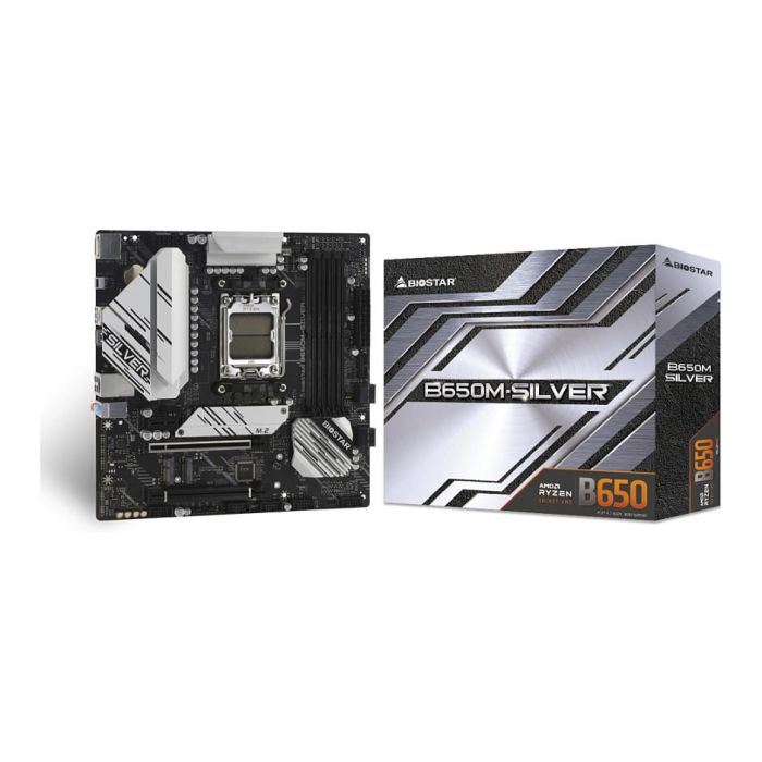 BIOSTAR B650M-Silver (AM5) (D) Placa Base AMD B650 DDR5 Socket AM5 1