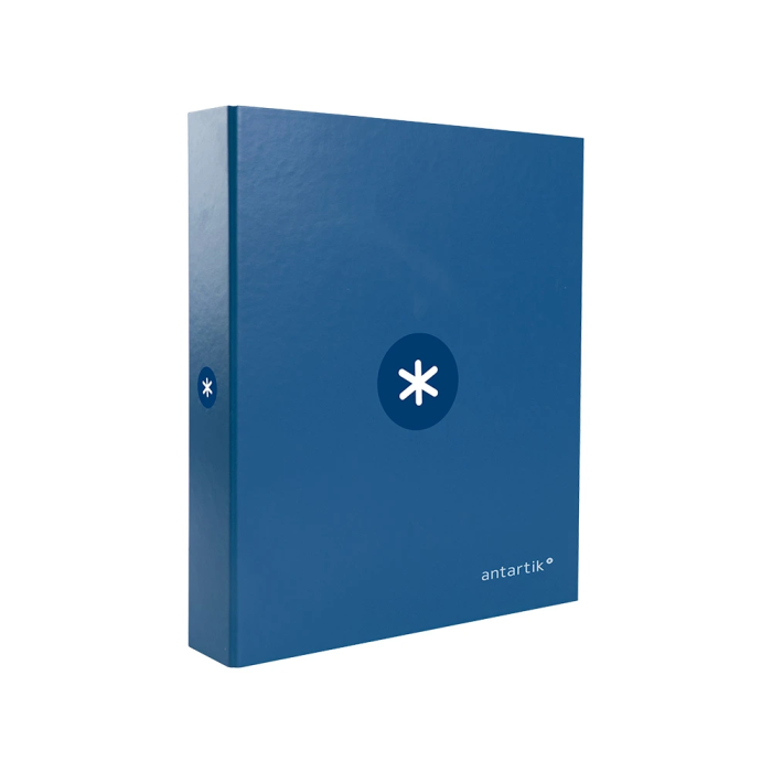 Antartik Carpeta 4 Anillas 40mm Mixtas A4 Forrada Color Azul Marino 2