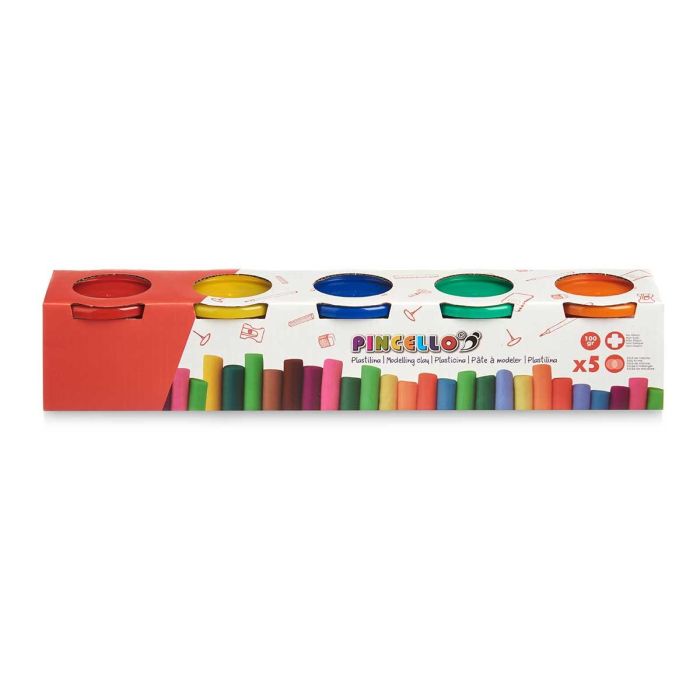 Set 5 Plastilinas 100 Gramos Pincello 36X7CM (12 Unidades) 2 Set 5 Plastilinas 100 Gramos Pincello 36X7CM (12 Unidades) 2