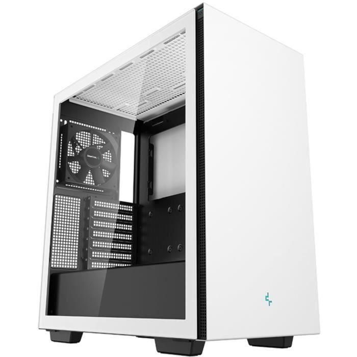 Caja de PC Mid Tower sin fuente de alimentación - DEEPCOOL CH510 (Blanco) - E-ATX/ATX/Micro ATX - 1x120mm - USB 3.0/HD Audio - Vidrio templado Caja de PC Mid Tower sin fuente de alimentación - DEEPCOOL CH510 (Blanco) - E-ATX/ATX/Micro ATX - 1x120mm - USB 3.0/HD Audio - Vidrio templado