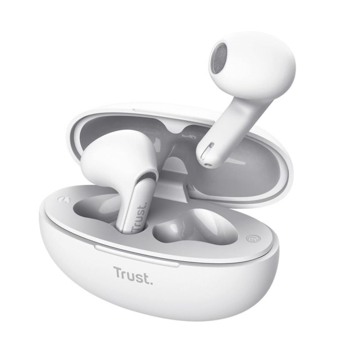 Auriculares Bluetooth Trust Yavi ENC con estuche de carga/ Blancos Auriculares Bluetooth Trust Yavi ENC con estuche de carga/ Blancos