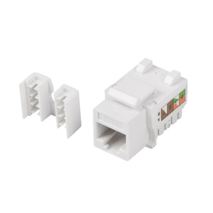 Lanberg Conector Keystone Cat 6 UTP RJ45, Blanco, Compatible con 568A/B, PCBA, para Cable 22-26 AWG Lanberg Conector Keystone Cat 6 UTP RJ45, Blanco, Compatible con 568A/B, PCBA, para Cable 22-26 AWG