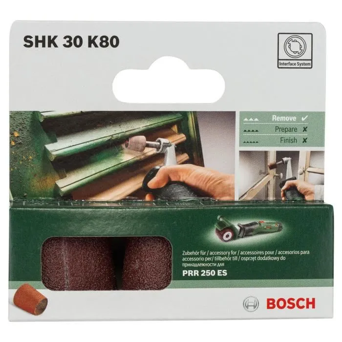 Bosch Abrasivo Cónico PRR 30mm G80 x3 Piezas 1 Bosch Abrasivo Cónico PRR 30mm G80 x3 Piezas 1