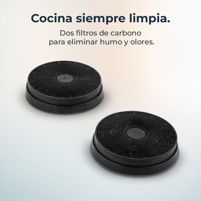 Cecotec Campana Convencional Integrable Bolero Flux TIR 908000 Blanco Cristal 90cm A++ 10