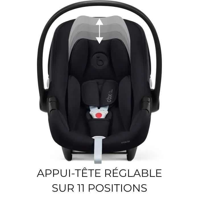 Cybex Silla de Coche Aton B2 i-Size + Base One - 0-24 Meses - Volcano Black 4