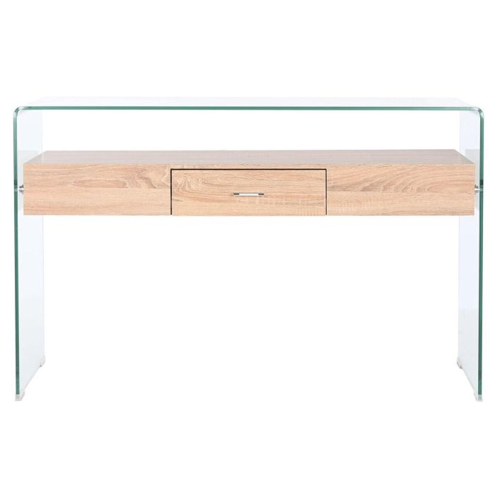 Consola DKD Home Decor Transparente Marrón claro Cristal Madera MDF 120 x 35 x 80 cm 8