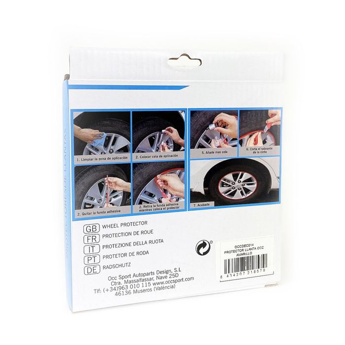 Occ Sport Protector de Llantas OCCDEC011 Negro para Coches - Protección y Decoración Flexible con Adhesivo 3M 5