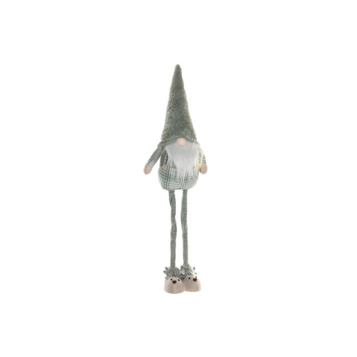 DKD Home Decor Figura Navidad Alpina de Poliéster con LED Extensible Verde y Blanco, Funciona con 2 Pilas CR2032, 65 x 15 x 28 cm 1