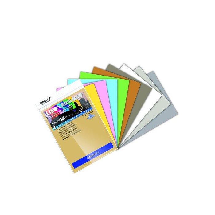 Cartulina A4 Sirio 220G Liso/Rugoso Colores Palidos Paquete De 10