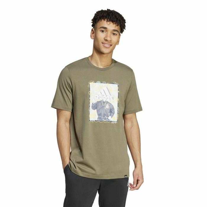 Camiseta de Manga Corta Hombre Adidas Doodle Graphic Verde 3