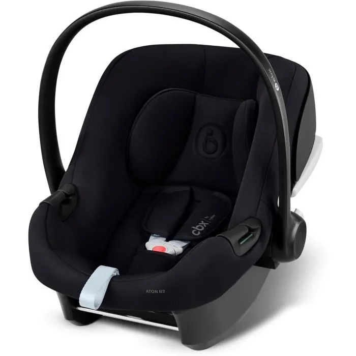 Cybex Silla de Coche Aton B2 i-Size + Base One - 0-24 Meses - Volcano Black