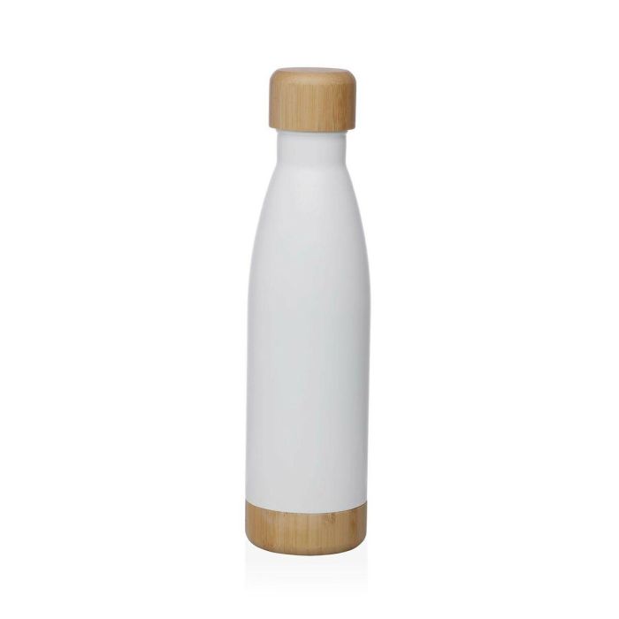 Botella de Agua Versa Blanco Acero 500 ml 7 x 27 x 7 cm Botella de Agua Versa Blanco Acero 500 ml 7 x 27 x 7 cm