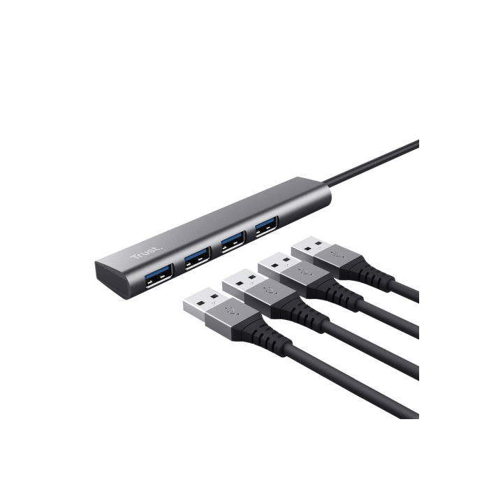 Trust Halyx USB 3.2 Gen 1 Hub 4 Puertos, Compatible con Windows, Mac, ChromeOS - 24947 1