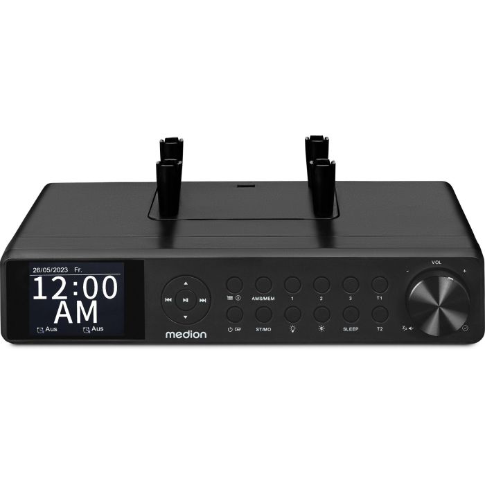 Medion MED4061275218121 Radio de cocina DAB+ con 2x3W RMS de potencia, color negro