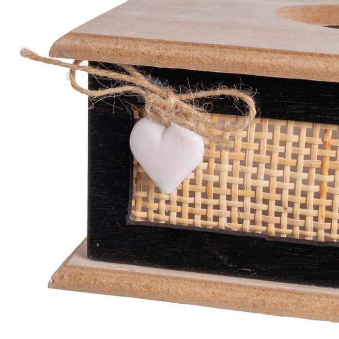 Caja para pañuelos HEARTS Madera Caña Madera MDF 27 x 16 x 9 cm 3