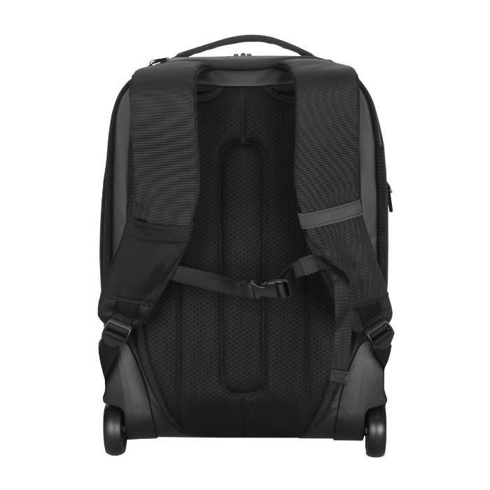 Targus EcoSmart Mobile Tech Traveler Mochila con Ruedas Convertible para Portátil 15.6" con SafePort Sling Expandible 35-40L Negra Equipaje de Mano 4