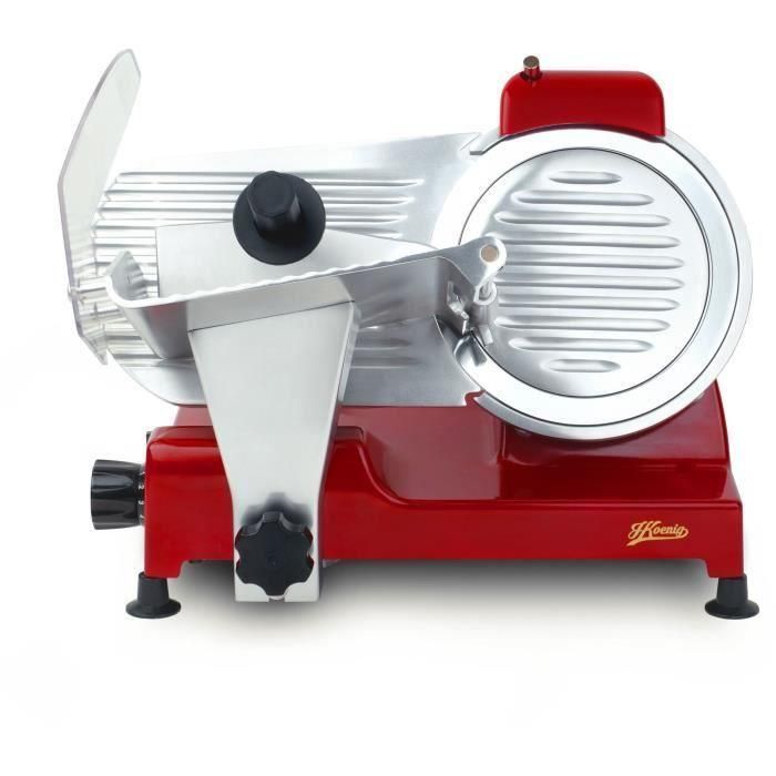 H.Koenig MSX224 AAANL62899 Cortadora de Fiambres - Hoja de 22 cm - Roja 1