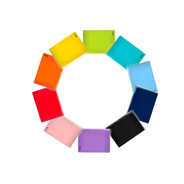 Liderpapel Cuaderno Espiral DIN A5 Apaisado Tapa Blanda 80 Hojas 75gr Cuadro 4mm Colores Surtidos 1