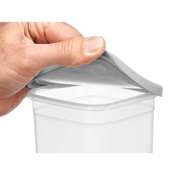 Bote Cuadrado Tapa Gris 1,5L Leknes 10X21CM (24 Unidades) 3 Bote Cuadrado Tapa Gris 1,5L Leknes 10X21CM (24 Unidades) 3