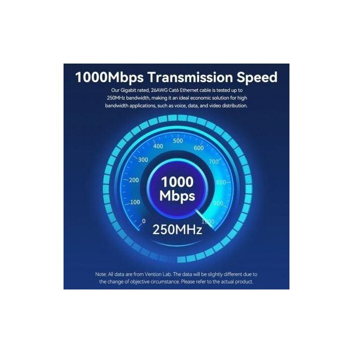 Vention IBRBH Cable de Red RJ45 UTP Cat.6 2m Negro, Gigabit 1000Mbps, 26 AWG, 250MHz para Redes de Alta Velocidad y Gaming 2