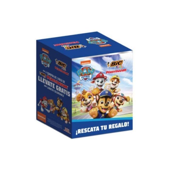 Bic Expositor Paw Patrol Lápices de Cera Plastidecor y Cuadernos Núm. artículo 300556 - 24 Packs de 12 Unidades de Ceras Surtido de Colores 2