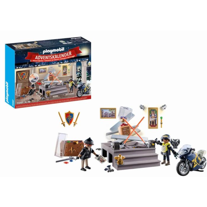 Playmobil Calendario Adviento Robo en el Museo, Diorama Navideño con Moto de Policía, para Niños +4 Años 2 Playmobil Calendario Adviento Robo en el Museo, Diorama Navideño con Moto de Policía, para Niños +4 Años 2
