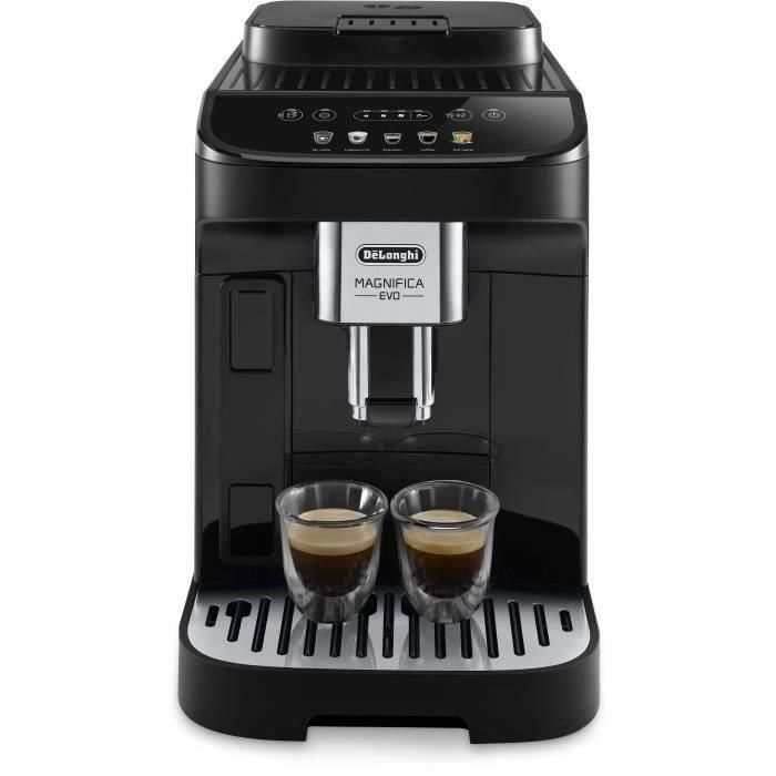 De'Longhi ECAM290.61.B Magnifica Evo Cafetera espresso con molinillo integrado, sistema de leche, panel táctil, bebidas personalizables, Negro 1