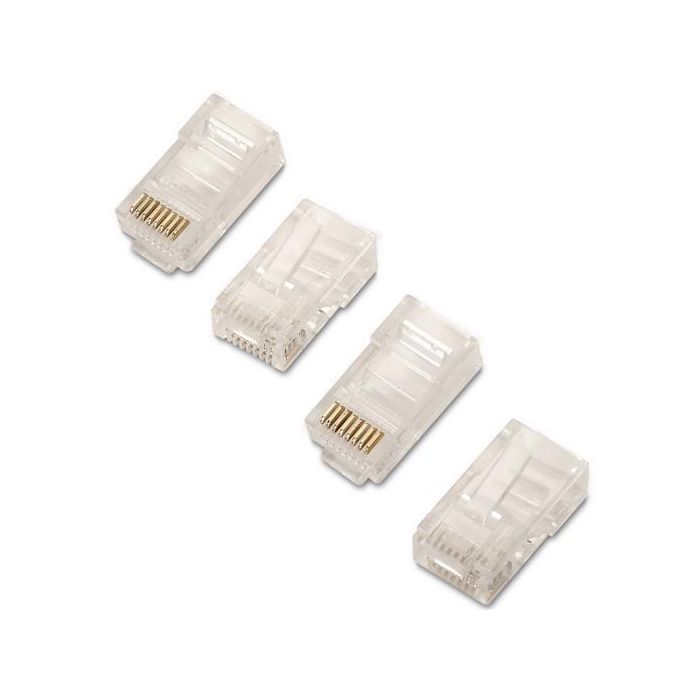 Aisens Conector RJ45 8 Hilos Cat.6 AWG24 para Cable de Red UTP - Bolsa 10 Unidades