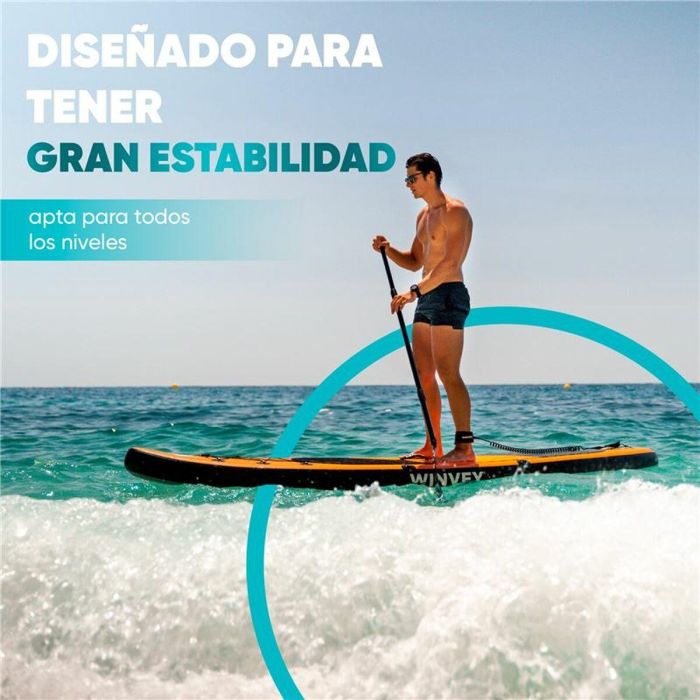 Tabla de Paddle Surf Hinchable con Accesorios Winvey SUP-O Naranja 2