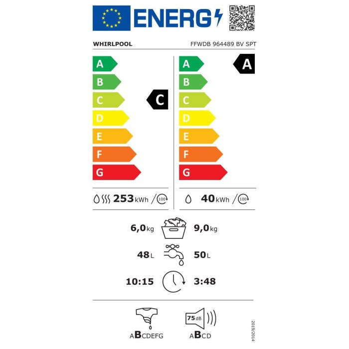 Lavadora - Secadora Whirlpool Corporation FFWDB964489BVSP 1400 rpm 9 kg 6 Kg 0 Lavadora - Secadora Whirlpool Corporation FFWDB964489BVSP 1400 rpm 9 kg 6 Kg 0