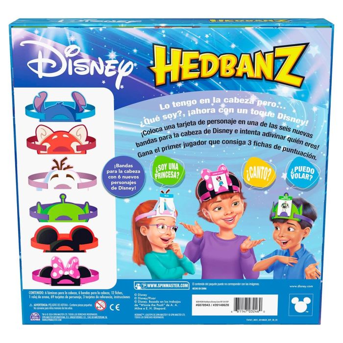 Juego De Mesa Hedbanz Disney 6070943 Spin Master 3