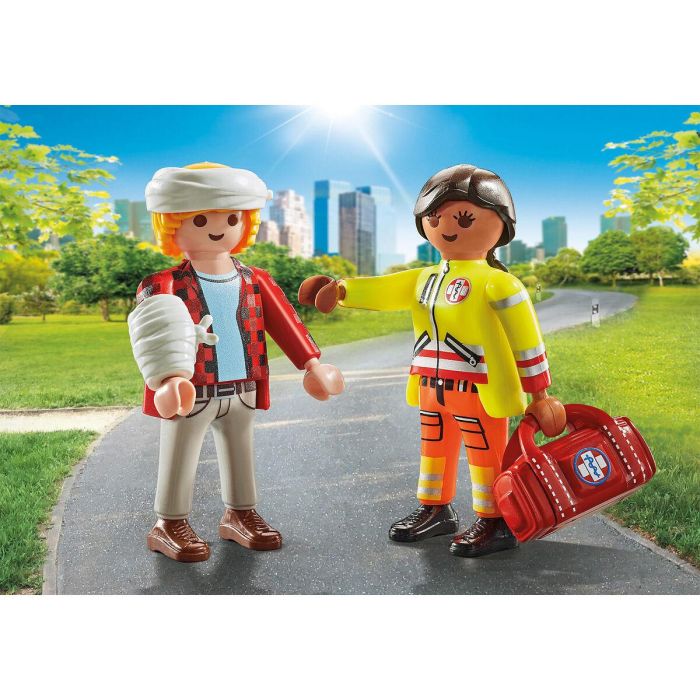 Figura paramédico con paciente playmobil 1 Figura paramédico con paciente playmobil 1
