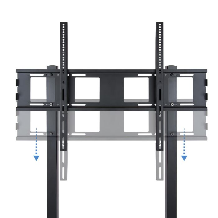 Tooq Soporte TV suelo con ruedas para pantallas de 37" a 100", hasta 150 kg, ajuste de altura, negro 7