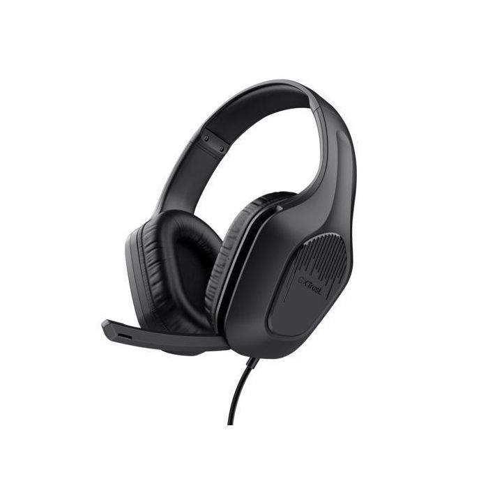 Trust Auriculares Gaming GXT 475 Zirox Headset con Micrófono Diadema Ajustable Jack 3.5mm Negro