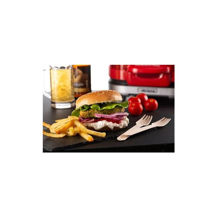 Ariete 205/00 Máquina de Hamburguesas Party Time Roja - Diseño Exclusivo y Compacto 8 Ariete 205/00 Máquina de Hamburguesas Party Time Roja - Diseño Exclusivo y Compacto 8