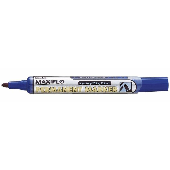 Rotulador permanente Pentel Maxiflo NLF50 Azul 12 Piezas (12 Unidades) 1