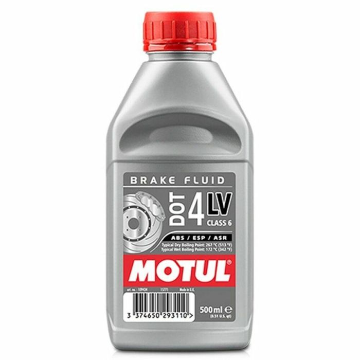 Motul MTL109434 Líquido de Frenos Coche DOT 4 LV 100% Sintético Larga Duración ESP ABS ASR Compatible 500 mL
