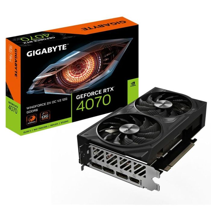 Tarjeta Gráfica Gigabyte GeForce RTX 4070 WindForce 2X OC V2 12G/ 12GB GDDR6