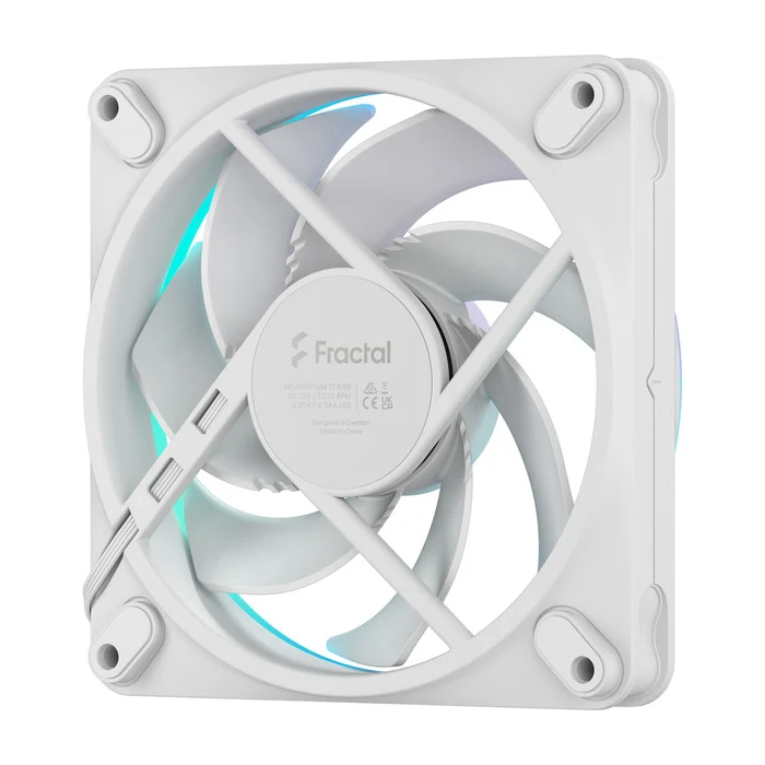 Fractal Design Ventilador Caja Momentum 12 RGB White FD-F-MR1-1202, 120mm, ARGB, 2200 RPM, 28.03 dB 3