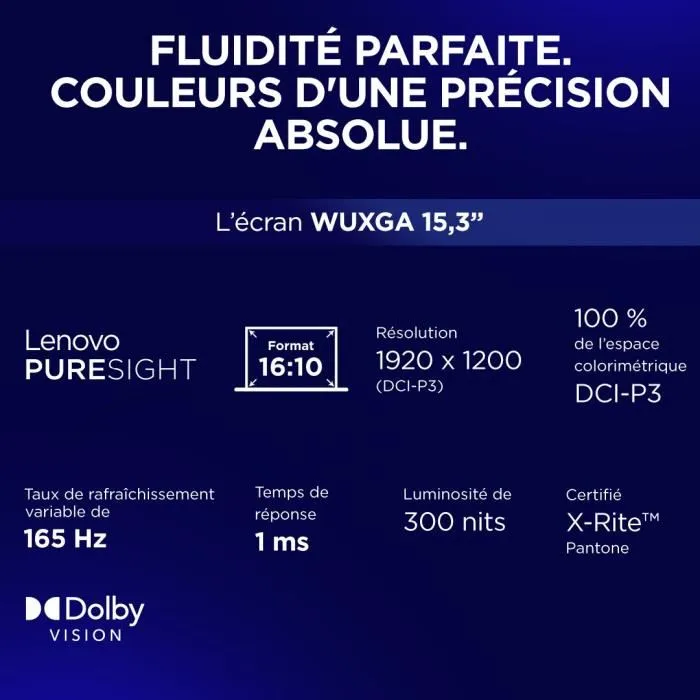 Lenovo 83LY008RFR Portátil para juegos Legion 5 15IRX10 Pantalla IPS 15.3" 165 Hz Core i7-13650HX RTX 5070 115W 32 GB 512 GB Windows 11 3