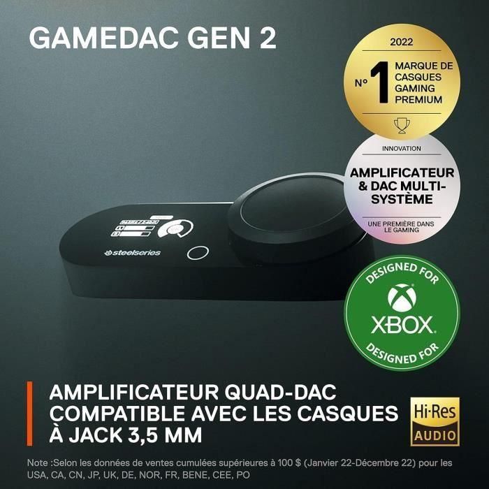 DAC certificado de alta resolución para PC, Xbox y PlayStation - STEELSERIES - GAME DAC GEN 2 Xbox - Negro 5