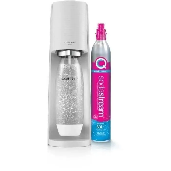 Sodastream Máquina TERRA Blanca con Botella 1L Compatible con Lavavajillas 2