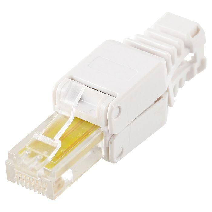 LOGON PROFESSIONAL Conector Modular RJ45 CAT5e UTP (Sin Blindaje) Sin Herramientas para Cables de Red - Pack de 10 Unidades LOGON PROFESSIONAL Conector Modular RJ45 CAT5e UTP (Sin Blindaje) Sin Herramientas para Cables de Red - Pack de 10 Unidades