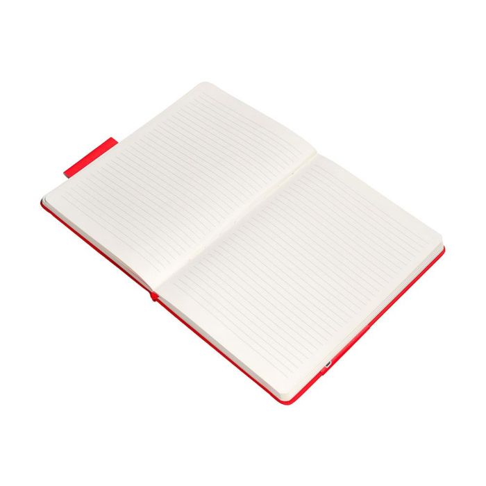 Cuaderno Con Gomilla Antartik Notes Tapa Dura A4 Hojas Rayas Rojo 100 Hojas 80 gr Fsc 8