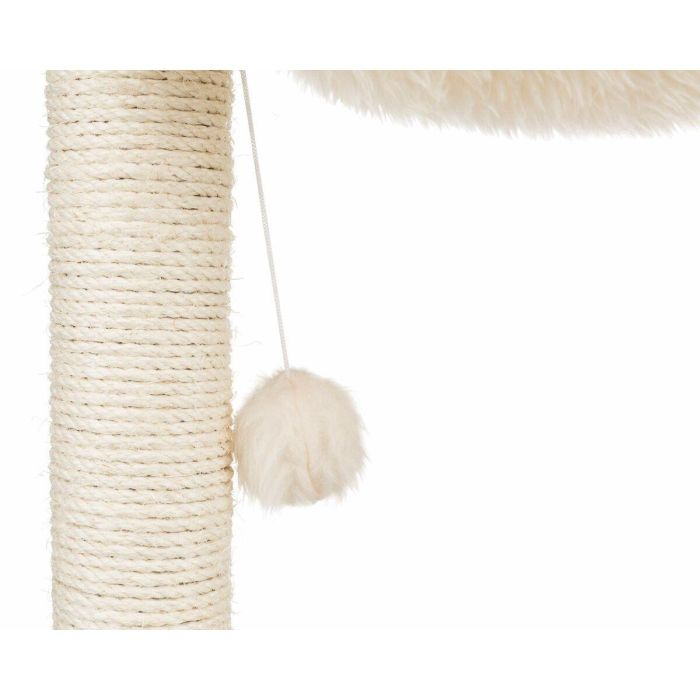 Trixie Baza Árbol Rascador Gato 50 cm de Altura con Poste de Sisal Natural, Felpa de Pelo Largo y Juguete Colgante - Color Crema 2 Trixie Baza Árbol Rascador Gato 50 cm de Altura con Poste de Sisal Natural, Felpa de Pelo Largo y Juguete Colgante - Color Crema 2
