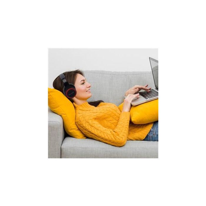 Elbe ABT-B26-N Auricular de Diadema Bluetooth Plegable Negro/Rojo con Micrófono y Aux-in 6