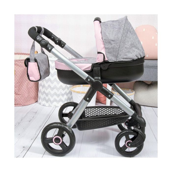 Coche muñecas stule pram gris 68x63x40 cm 2