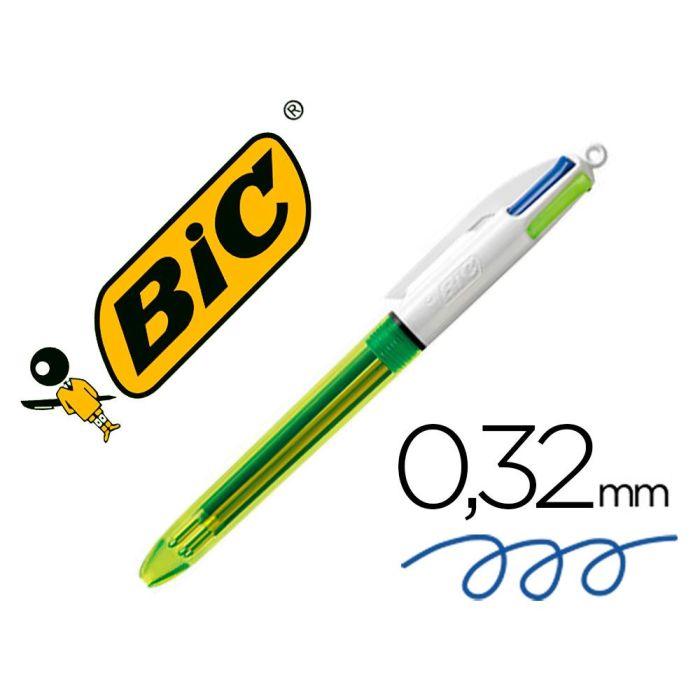 Bic Bolígrafo 4 Colores Fluor Caja 12 Ud